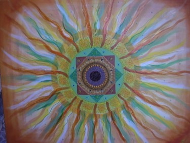 Painting titled "Mandala Indiana" by Fada Fadul, Original Artwork