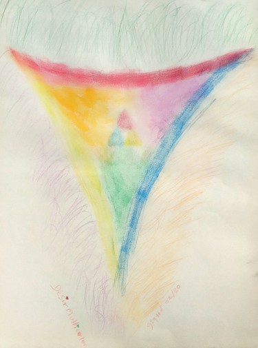 Drawing titled "Désir Multicolor" by Fadiese, Original Artwork, Pencil