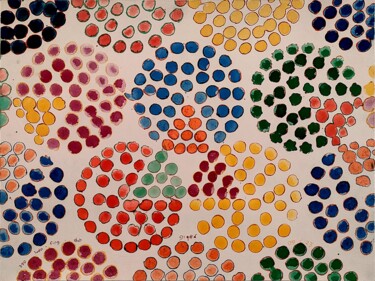 Картина под названием "390 ludo-fing-dot" - Fadiese, Подлинное произведение искусства, Акварель