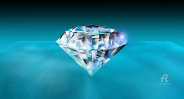 Digital Arts titled "DIAMANTE" by Damián Fadrique, Original Artwork, Digital Painting