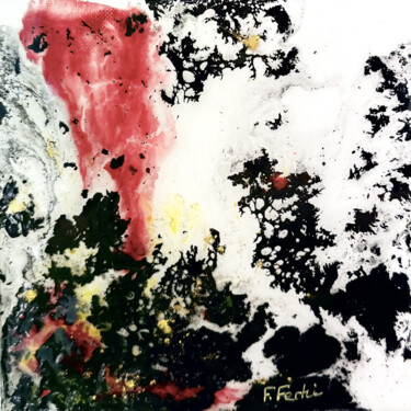 제목이 "Renaître de ses cen…"인 미술작품 Fady Ferhi로, 원작, 잉크 나무 들것 프레임에 장착됨