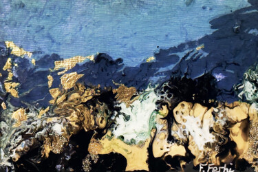 Peinture intitulée "Monde de glace" par Fady Ferhi, Œuvre d'art originale, Acrylique Monté sur Châssis en bois