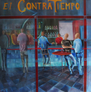 Peinture intitulée "EL CONTRATIEMPO" par Fage, Œuvre d'art originale