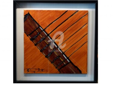 Peinture intitulée "triptyque guitare 01" par Faggia, Œuvre d'art originale, Autre