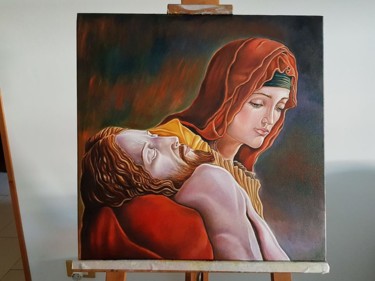 Pittura intitolato "La pietà" da Sandra Pagano, Opera d'arte originale, Olio