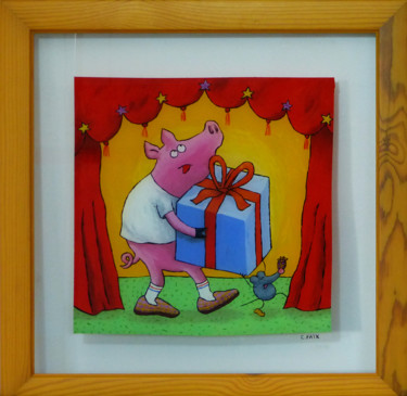 Peinture intitulée "frais de porc" par Christelle Faïk, Œuvre d'art originale