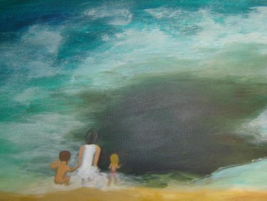 Pintura intitulada "onda gigante" por Angelina Martinho, Obras de arte originais