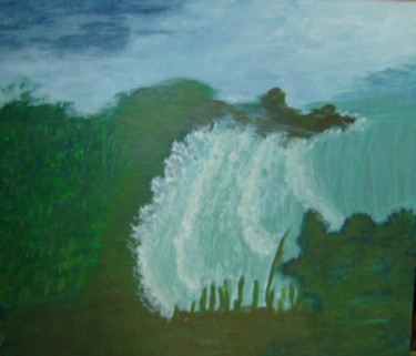 Pintura intitulada "beira rio" por Angelina Martinho, Obras de arte originais