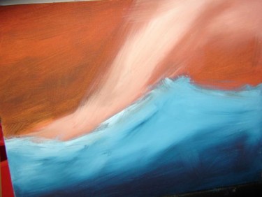 Pintura intitulada "monte azul" por Angelina Martinho, Obras de arte originais