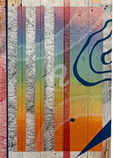 Картина под названием "Sans titre 2" - Faki Malyemezian, Подлинное произведение искусства, Рисунок распылителем краски