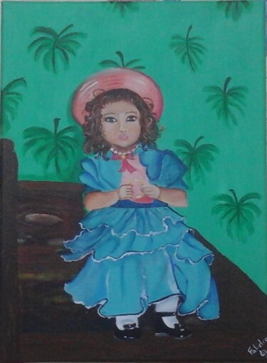 Painting titled "Petite poupée" by Falidra, Original Artwork, Acrylic
