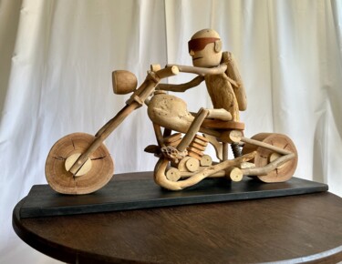 Rzeźba zatytułowany „Rider” autorstwa Falkenberg, Oryginalna praca, Drewno