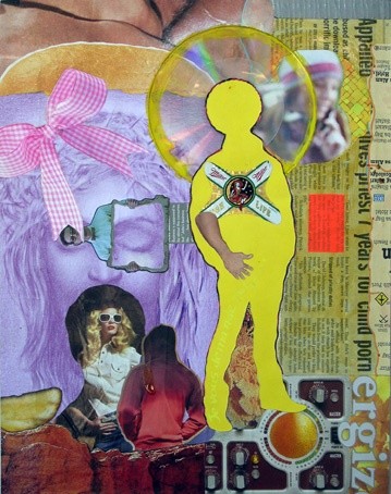 Collages getiteld "Pornergiz" door F Allen Moss, Origineel Kunstwerk