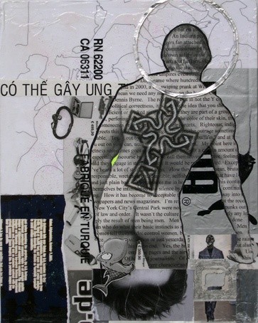 Collages getiteld "cothegayung" door F Allen Moss, Origineel Kunstwerk