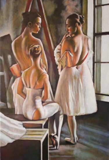Malerei mit dem Titel "ballet" von Fan, Original-Kunstwerk, Öl