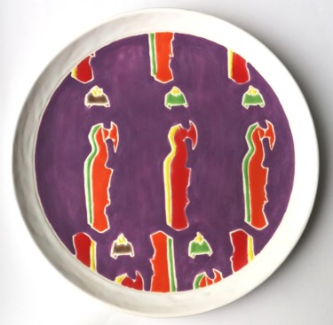 Design intitulée "Assiette en céramiq…" par Fanche Le Reste, Œuvre d'art originale, Céramique