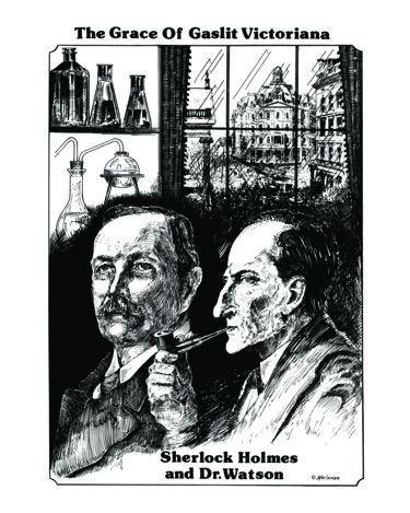 Цифровое искусство под названием "Gaslit Victoriana" - Peter Melonas, Подлинное произведение искусства, Маркер