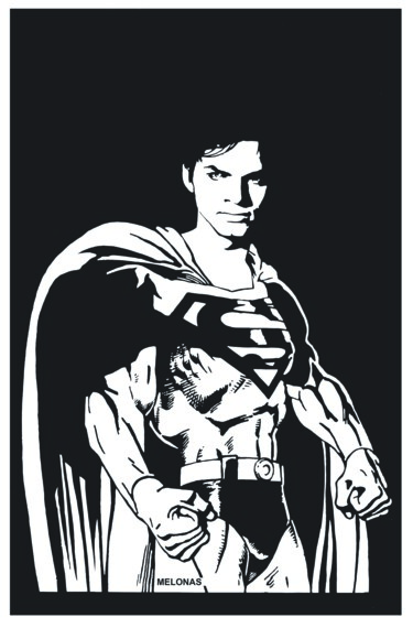 Digitale Kunst mit dem Titel "Kryptonian" von Peter Melonas, Original-Kunstwerk, Digitaldruck