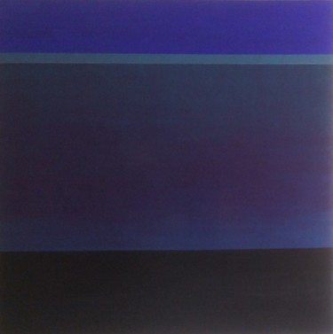 제목이 "Du bleu au noir"인 미술작품 Pascal Fancony로, 원작, 아크릴 나무 들것 프레임에 장착됨