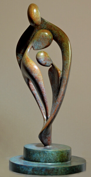 Skulptur mit dem Titel "Visa-Vie" von Fanjol, Original-Kunstwerk, Bronze