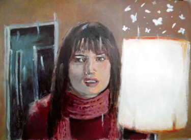 Картина под названием "Zwischen II(Girl On…" - Robert Bitenek, Подлинное произведение искусства, Акрил
