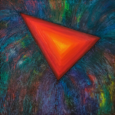 Painting titled "Vision of Triangle" by Fanni Zsofia David, Original Artwork, Acrylic