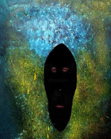 Pintura titulada "Trou noir" por Fanny Dedieu, Obra de arte original, Oleo