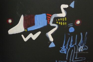 Painting titled "Astronaute" by Fanny Fradin, Original Artwork, Pastel