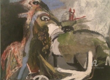Peinture intitulée "Le destin" par Fanny Fradin, Œuvre d'art originale, Huile
