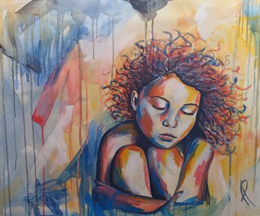 Painting titled "lili" by Fanny Pasquier, Original Artwork, Acrylic Mounted on Wood Stretcher frame