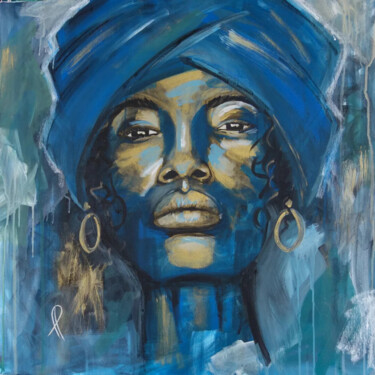 Painting titled "Niki" by Fanny Pasquier, Original Artwork, Acrylic Mounted on Wood Stretcher frame
