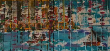 Painting titled "Antibes" by Fanny Touchet, Original Artwork