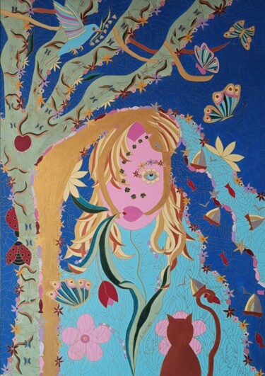 Peinture intitulée "EDEN'S GARDEN" par Fanny Touchet, Œuvre d'art originale, Acrylique Monté sur Châssis en bois