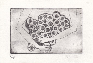 Gravures & estampes intitulée "Dyeux" par Bueb Fanny, Œuvre d'art originale, Eau-forte