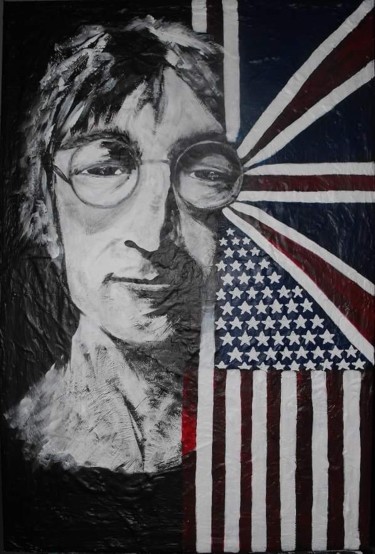 Painting titled "john Lennon" by Fanny Lorenzetti, Original Artwork