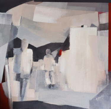 Картина под названием "Elégance" - Fanou Montel, Подлинное произведение искусства, Акрил Установлен на Деревянная рама для н…