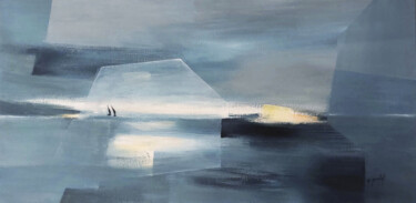 Картина под названием "Rejoindre l'horizon" - Fanou Montel, Подлинное произведение искусства, Акрил Установлен на Деревянная…