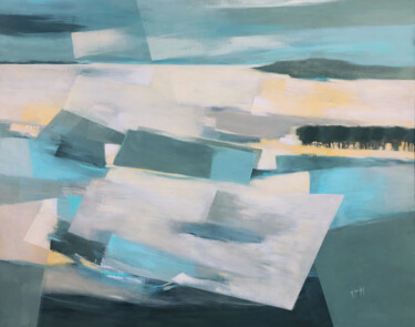 Battement d'air Peinture intitulée "Battement d'air" par Fanou Montel, Œuvre d'art originale, Acrylique Monté sur Châssis en bois