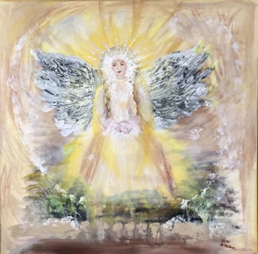 Malerei mit dem Titel "Die Göttin des Aufs…" von Annemarie Stelzer, Original-Kunstwerk, Acryl