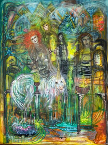 "Die Entführung" başlıklı Tablo Annemarie Stelzer tarafından, Orijinal sanat, Zamklı boya