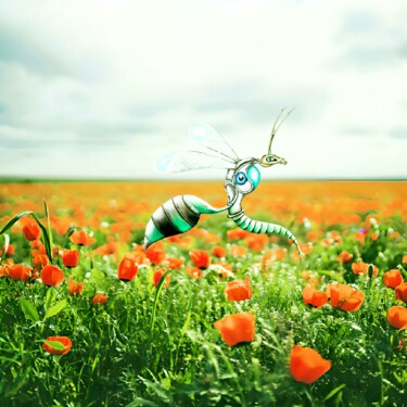 "fantastic bee" başlıklı Dijital Sanat Fantastic-Art tarafından, Orijinal sanat, Dijital Resim