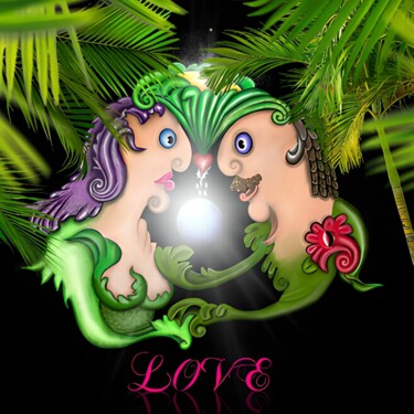 Digital Arts titled "love art" by Fantastic-Art, Original Artwork, Digital Painting