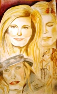 Painting titled "hômmage a DALIDA" by Free Butterfly, Original Artwork