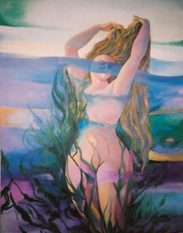 Pintura titulada "Mujer y Naturaleza" por Luis Alberto Faraco, Obra de arte original, Oleo