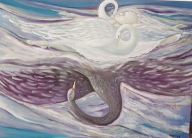 Pintura titulada "El cisne negro" por Luis Alberto Faraco, Obra de arte original, Oleo