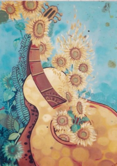 Pintura titulada "Bonzai de Guitarra…" por Luis Alberto Faraco, Obra de arte original, Oleo
