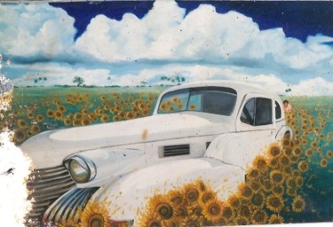 Pintura titulada "Cadillac de los año…" por Luis Alberto Faraco, Obra de arte original, Oleo