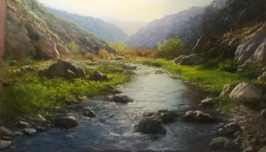 Painting titled "The Valley" by Faramarz Mokhtarpour, Original Artwork, Oil