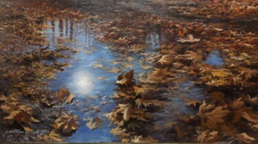 Painting titled "Reflection" by Faramarz Mokhtarpour, Original Artwork, Oil