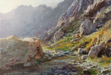 Painting titled "Afternoon Light" by Faramarz Mokhtarpour, Original Artwork, Oil